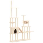 Vidaxl arbre a chat avec griffoirs en sisal crme 279 cm