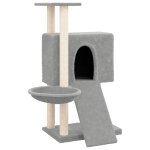 Vidaxl arbre a chat avec griffoirs en sisal gris clair 96 cm