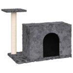 Vidaxl arbre a chat avec griffoir en sisal gris fonc 51 cm
