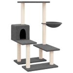 Vidaxl arbre a chat avec griffoirs en sisal gris fonc 94, 5 cm