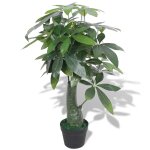 Vidaxl arbre de la fortune artificiel avec pot 85 cm vert