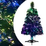Vidaxl arbre de no�l artificiel fibre optique 64 cm vert