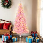 Vidaxl arbres de no�l artificiels rose 180 cm pvc