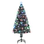 Vidaxl arbre de no�l artificiel et support / led 120 cm fibre optique