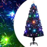 Vidaxl arbre de no�l artificiel et support / led 120 cm fibre optique