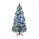 Vidaxl arbre de no�l artificiel et support / led 180 cm 220 branches