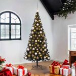 Vidaxl arbres de noël artificiels avec support noir 180 cm pvc Vidaxl arbres de noël artificiels avec support noir 180 cm pvc