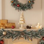 Vidaxl arbres de no�l en bois pour d�coration 2 pcs 30 cm pin massif