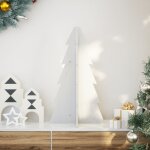 Vidaxl arbre de no�l en bois pour d�coration blanc 69, 5 cm pin massif