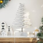 Vidaxl arbre de no�l en bois pour d�coration blanc 80 cm pin massif