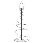 Vidaxl arbre de no�l lumineux conique 80 led blanc chaud 120 cm