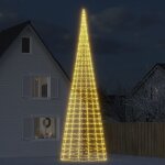 Vidaxl arbre de no�l lumineux sur m�t de drapeau 3000 led blanc 800 cm