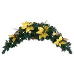Vidaxl arche de no?l avec lumires led vert 90 cm pvc