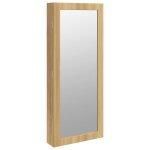 Vidaxl armoire  bijoux avec miroir et clairage led mural