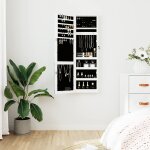 Vidaxl armoire  bijoux avec miroir et clairage led mural blanc