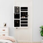 Vidaxl armoire � bijoux avec miroir et �clairage led mural blanc