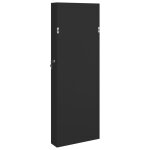 Vidaxl armoire  bijoux avec miroir et clairage led mural noir