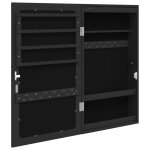 Vidaxl armoire  bijoux avec miroir et clairage led mural noir