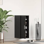 Vidaxl armoire � chaussures ch�ne noir 32x35x70 cm bois ing�nierie