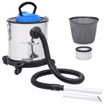 Vidaxl aspirateur  cendres et filtre hepa 1200w 20 l acier inoxydable