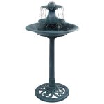 Vidaxl bain pour oiseaux avec fontaine vert 50x91 cm plastique