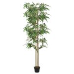 Vidaxl bambou artificiel 1520 feuilles 200 cm vert