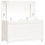 Vidaxl bote de rangement blanc 80x40x45, 5 cm bois massif de pin