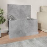 Vidaxl bote de rangement gris bton 70x40x38 cm bois d'ingnierie