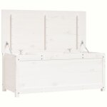Vidaxl bote de rangement blanc 110x50x45, 5 cm bois massif de pin