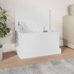 Vidaxl bote de rangement blanc 50x30x28 cm bois d'ingnierie