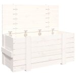 Vidaxl bote de rangement blanc 91x40, 5x42 cm bois massif de pin