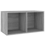 Vidaxl bote de rangement  disques vinyle sonoma gris 71x34x36 cm