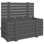 Vidaxl bote de rangement gris 91x40, 5x42 cm bois massif de pin