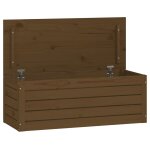 Vidaxl bote de rangement marron miel 89x36, 5x33 cm bois massif pin