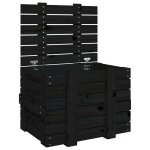 Vidaxl boîte de rangement noir 58x40, 5x42 cm bois massif de pin Vidaxl boîte de rangement noir 58x40, 5x42 cm bois massif de pin