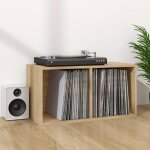 Vidaxl bote de rangement de vinyles chne sonoma 71x34x36 cm