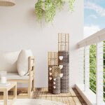 Vidaxl bougeoirs 3 pcs gris osier