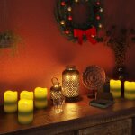 Vidaxl bougies  led sans flamme 24 pcs avec tlcommande blanc chaud