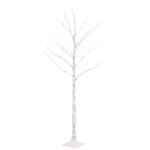 Vidaxl bouleau blanc � led 72 led blanc chaud 150 cm