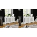 Vidaxl cache - radiateurs 2 pcs blanc mdf 152 cm