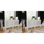 Vidaxl cache - radiateurs 2 pcs blanc mdf 172 cm