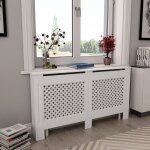 Vidaxl cache - radiateur blanc 152x19x81, 5 cm mdf