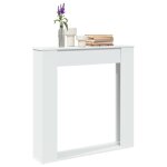 Vidaxl cadre de chemin�e blanc 100x20x100 cm bois d'ing�nierie