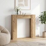 Vidaxl cadre de chemin�e ch�ne artisanal 100 x 20 x 100 cm