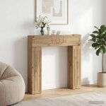 Vidaxl cadre de chemin�e ch�ne artisanal 102 x 18 x 100, 5 cm