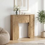 Vidaxl cadre de chemin�e ch�ne artisanal 93 x 20 x 89 cm