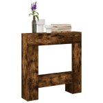 Vidaxl cadre de cheminée chêne fumé 81x18x82 cm bois d'ingénierie Vidaxl cadre de cheminée chêne fumé 81x18x82 cm bois d'ingénierie