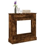 Vidaxl cadre de chemin�e ch�ne fum� 90x30x90 cm bois d'ing�nierie