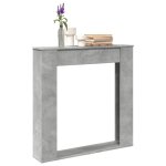 Vidaxl cadre de chemin�e gris b�ton 100x20x100 cm bois d'ing�nierie