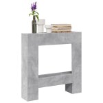Vidaxl cadre de chemin�e gris b�ton 81x18x82 cm bois d'ing�nierie